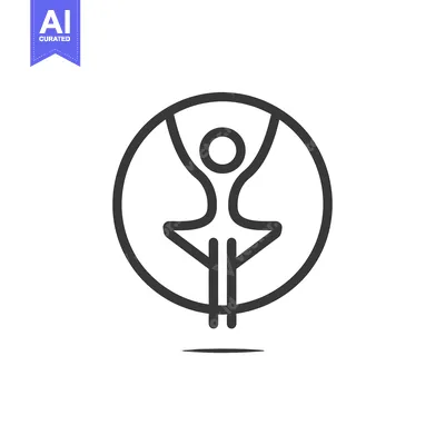 Aset premium populer: Abstract Line Art Illustration of a Person Inside a Circle