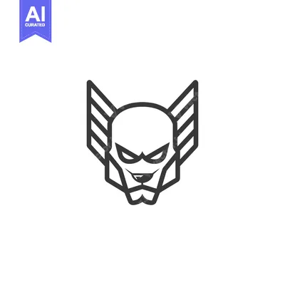 Aset premium populer: Abstract Line Art Illustration of a Superhero with Wings