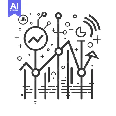 Abstract Line Art Illustration of Data Analysis and Growth