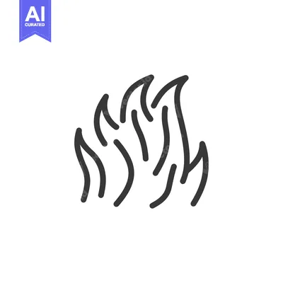 Aset premium populer: Abstract line art illustration of stylized flames