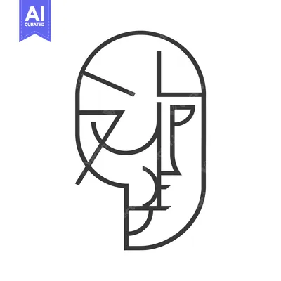 Popular premium asset: Abstract Line Art Portrait of a Face
