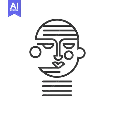 Aset premium populer: Abstract Line Art Portrait with Geometric Features