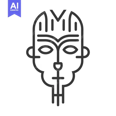 Aset premium populer: Abstract Line Art Representation of a Human Face