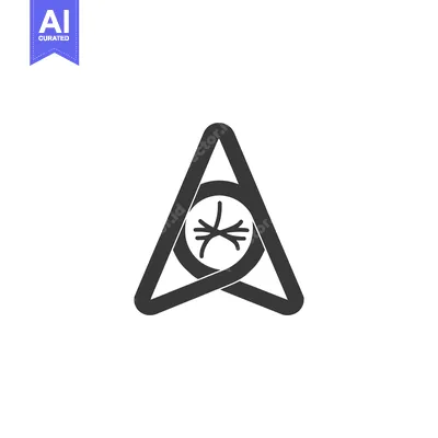 Abstract logo with a triangle and a circle inside
