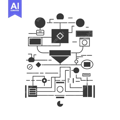 Popular premium asset: Abstract Network Diagram with Geometric Shapes and Lines