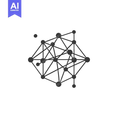 Aset premium populer: Abstract network of interconnected nodes and lines