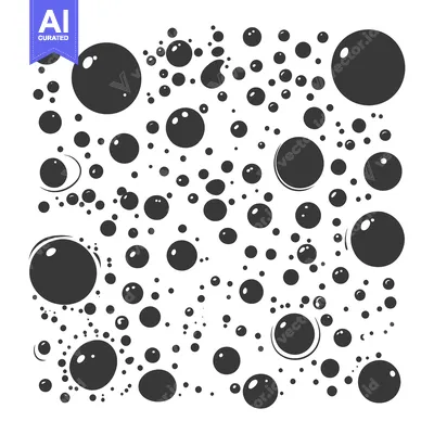 Aset premium populer: Abstract Pattern of Gray Circles and Dots on White Background