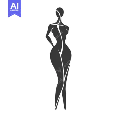 Abstract Silhouette of a Woman's Body