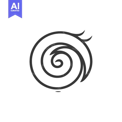Aset desain premium: Abstract Spiral Design with Sharp Edges and Inner Swirl