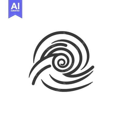 Aset premium populer: Abstract Swirling Wave Design with a Spiral