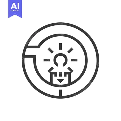 Popular premium asset: Abstract Symbol of an Idea Inside a Circle