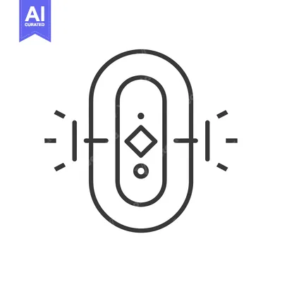 Premium design asset: Abstract Symbol with a Diamond, Circle, and Lines
