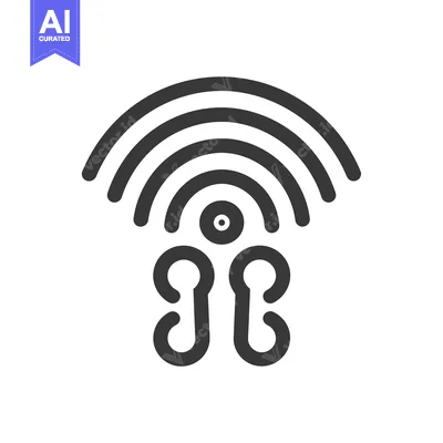 Aset premium populer: Abstract Symbol with Curved Lines and Circles