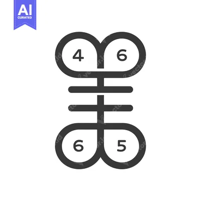 Popular premium asset: Abstract Symbol with Interconnected Circles and Numbers
