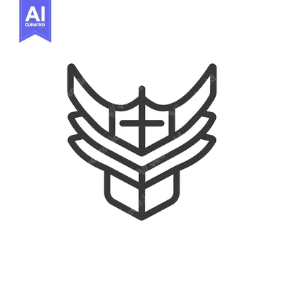 Aset premium populer: Abstract Symbol with Wings and Cross