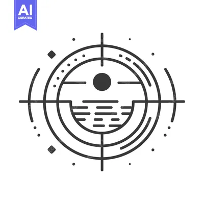 Aset premium populer: Abstract Target with Circle and Lines