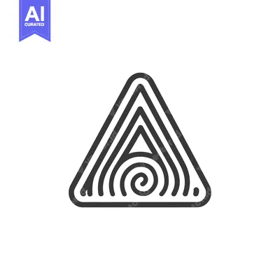 Premium design asset: Abstract Triangle Design with Inner Spiral