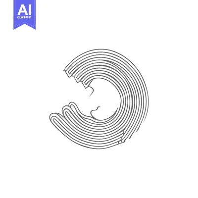 Aset desain premium: Abstract Wave Design with Grey Lines