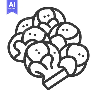 Premium design asset: A bunch of round, black and white objects with dots on them