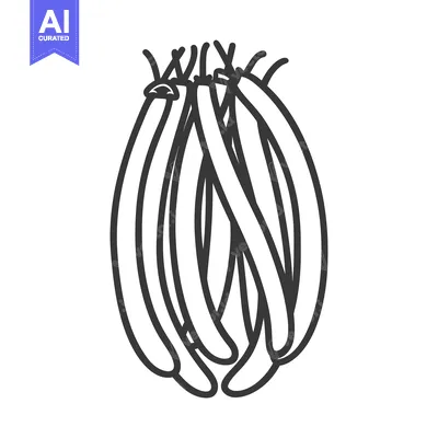Popular premium asset: A bundle of green beans with the tops cut off