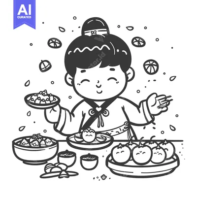 A Cartoon Character Preparing Food in a Bowl
