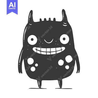 Popular premium asset: A Cartoon Monster with Big Eyes and a Wide Smile