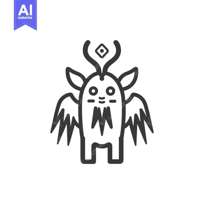 Popular premium asset: A Cartoon Monster With Wings and a Third Eye