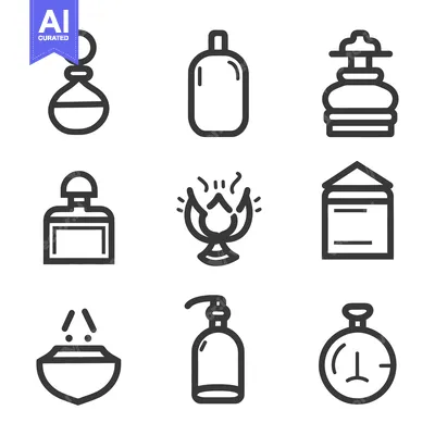 Popular premium asset: Simple line drawings depict various containers and related objects