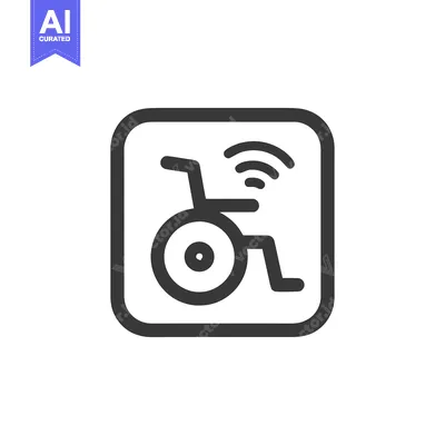 Popular premium asset: Smart Wheelchair Icon: Connected Mobility Symbol in Minimalist Design