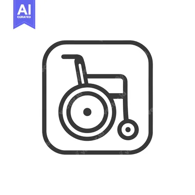 Popular premium asset: Wheelchair Icon in Rounded Square, Accessibility Symbol, Vector Illust