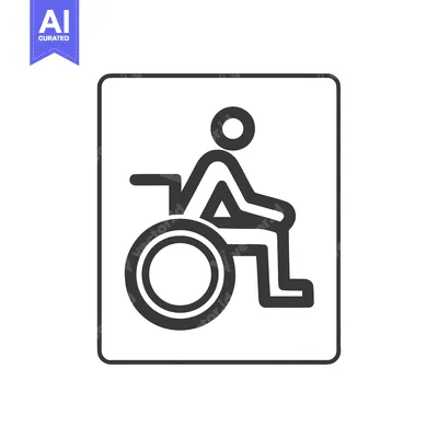 Aset premium populer: Accessible Icon: Wheelchair Symbol in Bold Outline, Disability Access