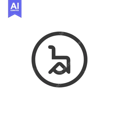 Premium design asset: Minimalist Wheelchair Icon in Circle, Accessibility Symbol, Gray on Wh