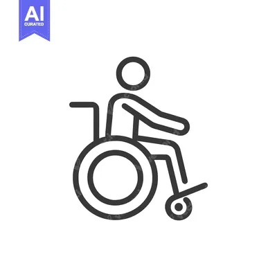 Aset premium populer: Minimalist Wheelchair Icon: Accessibility Symbol in Bold Line Art