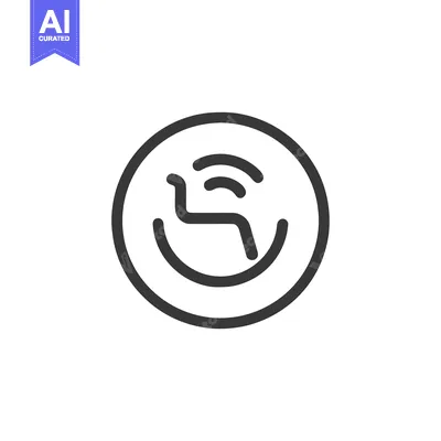 Aset premium populer: Minimalist Icon of Relaxing Chair with WiFi Signal in Circle