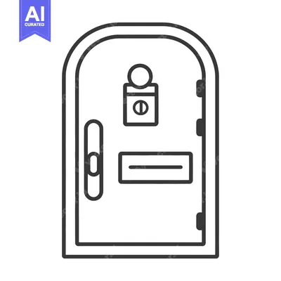 Popular premium asset: A simple illustration depicting a closed restroom door vector