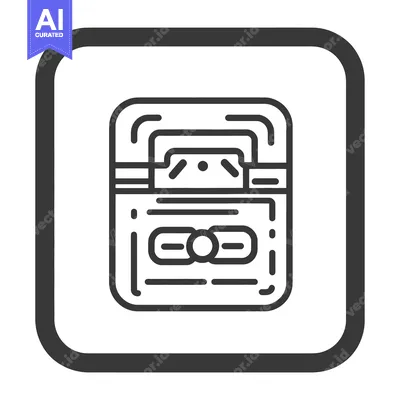 Aset premium populer: A squared icon depicting an electronic device with internal components
