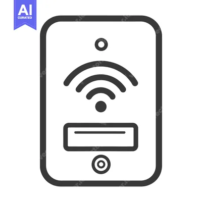 Aset premium populer: A stylized illustration of a wireless network device display