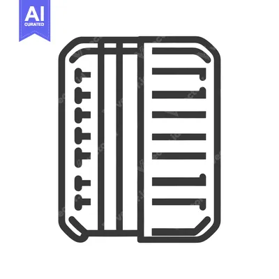 Popular premium asset: An outlined image depicts a musical instrument with keys and bellows