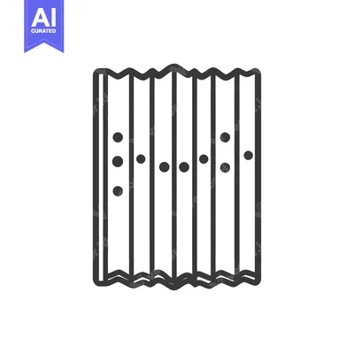 Aset premium populer: The illustrated line drawing of a folding musical instrument