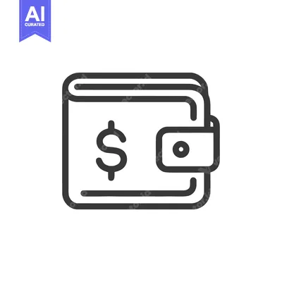 Popular premium asset: Minimalist Wallet Icon with Dollar Sign, Financial Symbolism