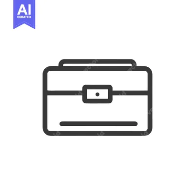 Aset premium populer: Minimalist Briefcase Icon: Clean Line Art for Business & Travel