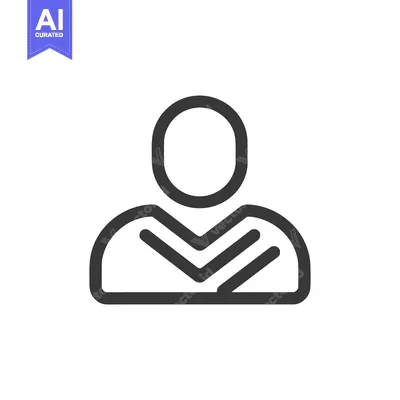 Minimalist User Icon: Simple Profile Symbol with Chevron Design
