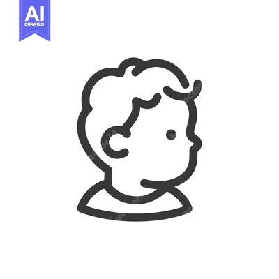 Minimalist Child Profile Icon: Simple, Clean, Modern Design