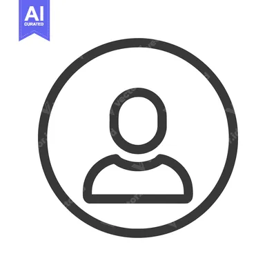 Aset premium populer: Minimalist User Icon: Profile Symbol in Circle, Dark Gray on White