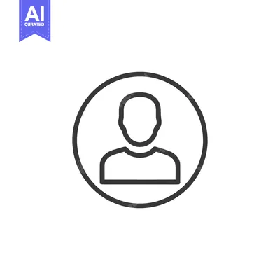 Minimalist User Icon: Simple Person Silhouette in Circle Outline