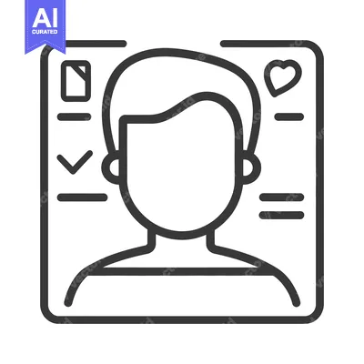Aset desain premium: A graphic representation of a human profile with digital elements