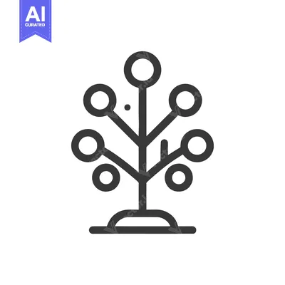 Popular premium asset: Minimalist Tree Icon with Circular Fruit, Simple Line Art Design
