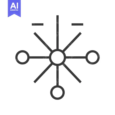 Aset premium populer: A central circle connected to five surrounding circles by lines
