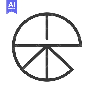 Aset desain premium: A Circle Divided into Five Equal Sections by Lines
