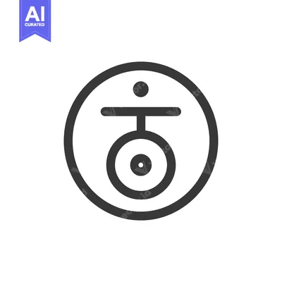 Aset premium populer: A Circle with a Symbol Composed of a Horizontal Line, a Circle, and a